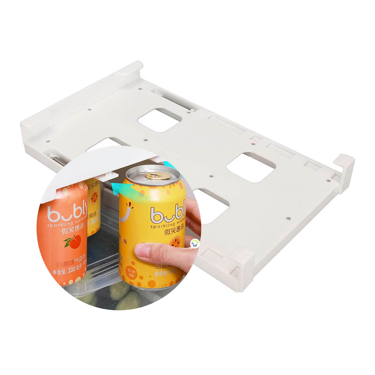 Organizador De Bebidas X2 Latas Nevera Ahorra Espacio Refrigerador CENC-042X2