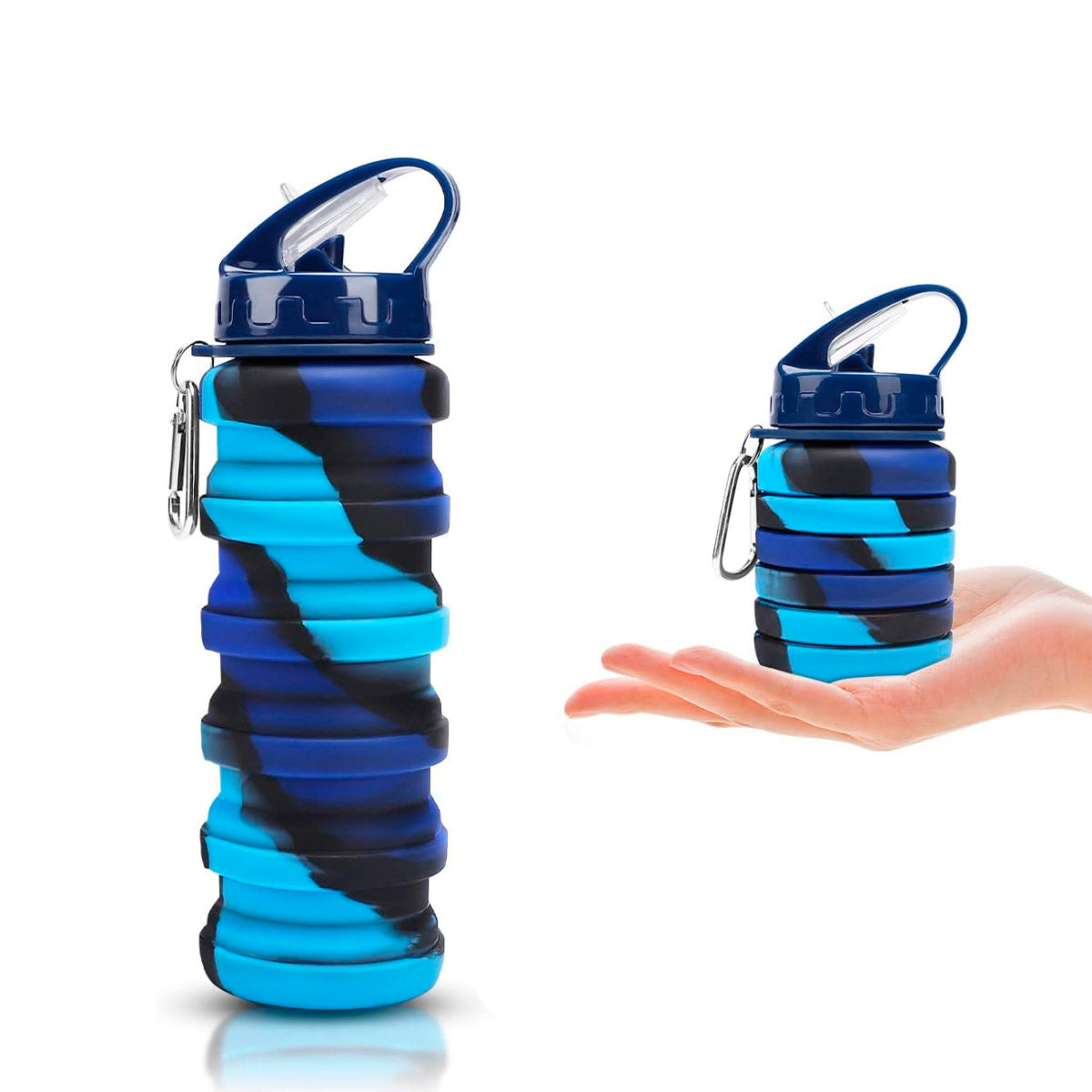 Botella Plegable De Agua Silicona Reutilizable AM-1569