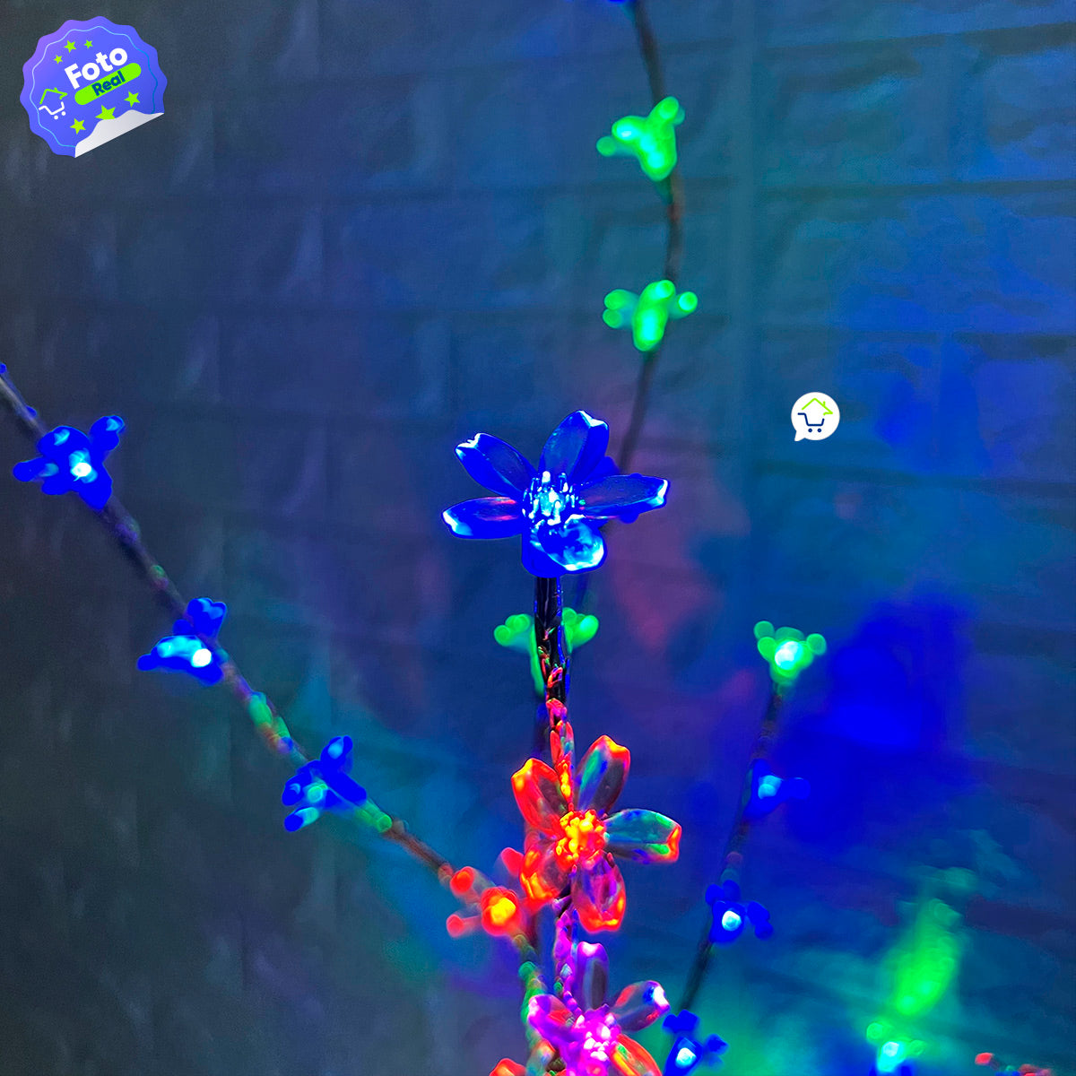 Árbol De Navidad Ramas LED Minimalista Chamizo Decoración Multicolor YG127M