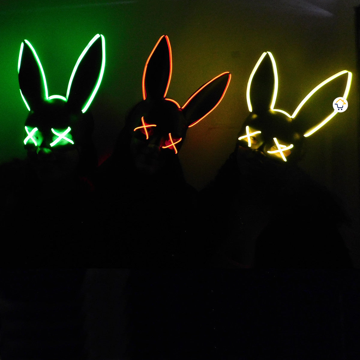 Máscara LED Coneja Media Cara Disfraz Halloween PG395NEON