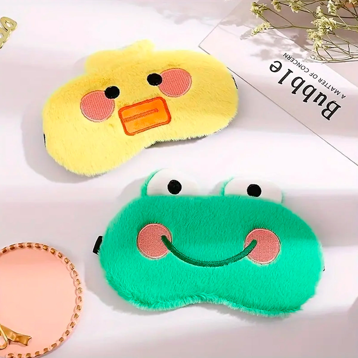 Antifaz Kawaii De Peluche para Dormir Máscara Diseño Animal H3082-3