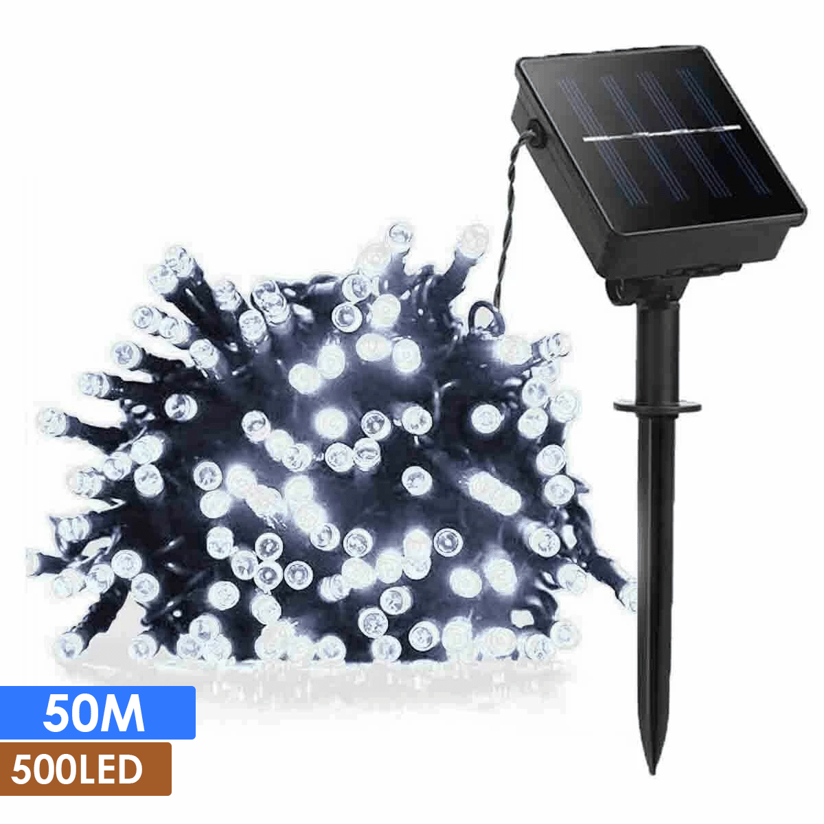 Luz Led Lineal Con Panel Solar Impermeables Cable Verde KP1587