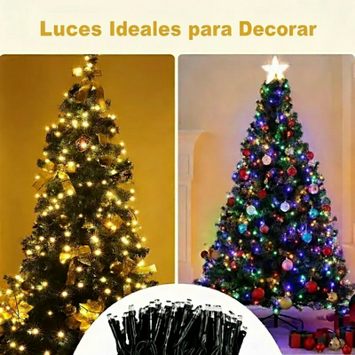 Extensión Lineal Luces LED 18 Metros 288 LED Navideñas Cable Verde 1460