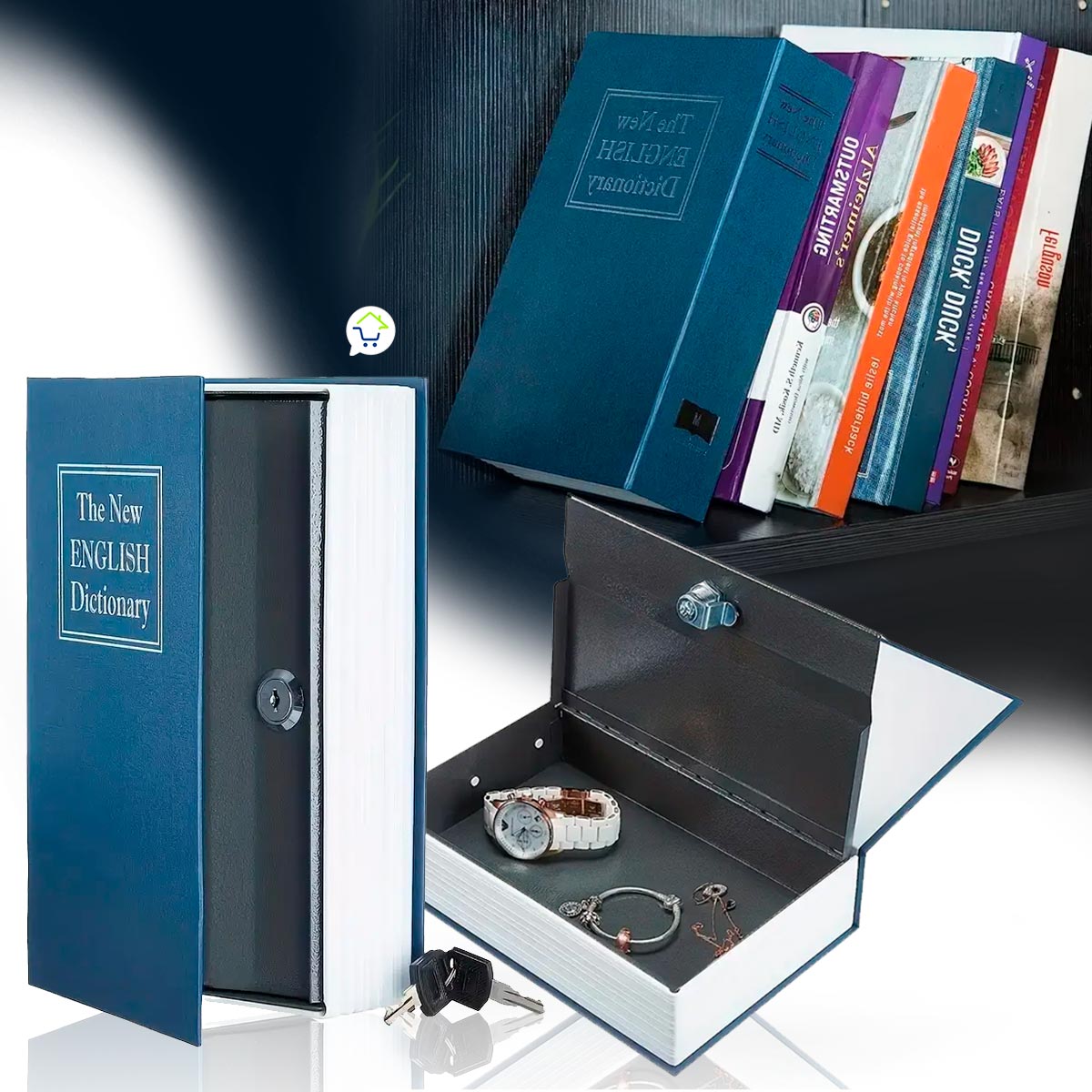 Caja Fuerte De Seguridad Tipo Libro Diccionario Llaves RF 802