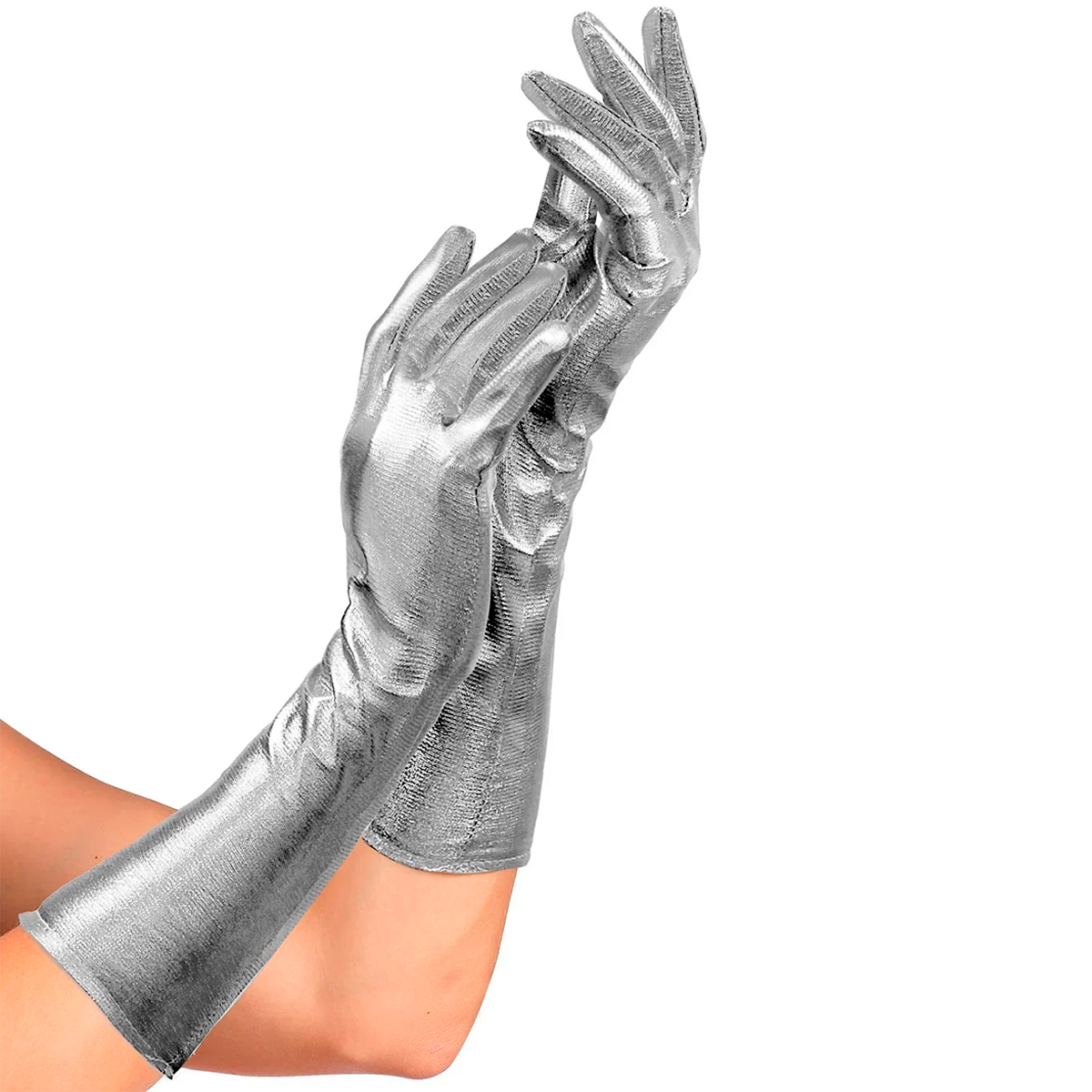 Guantes Largos Metálicos Halloween Disfraz MA-62