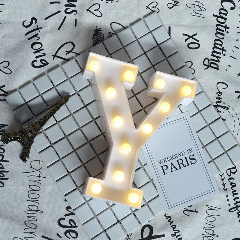 Letra Luz Led Lampara Decorativa Luces Plástico Hogar Fiestas