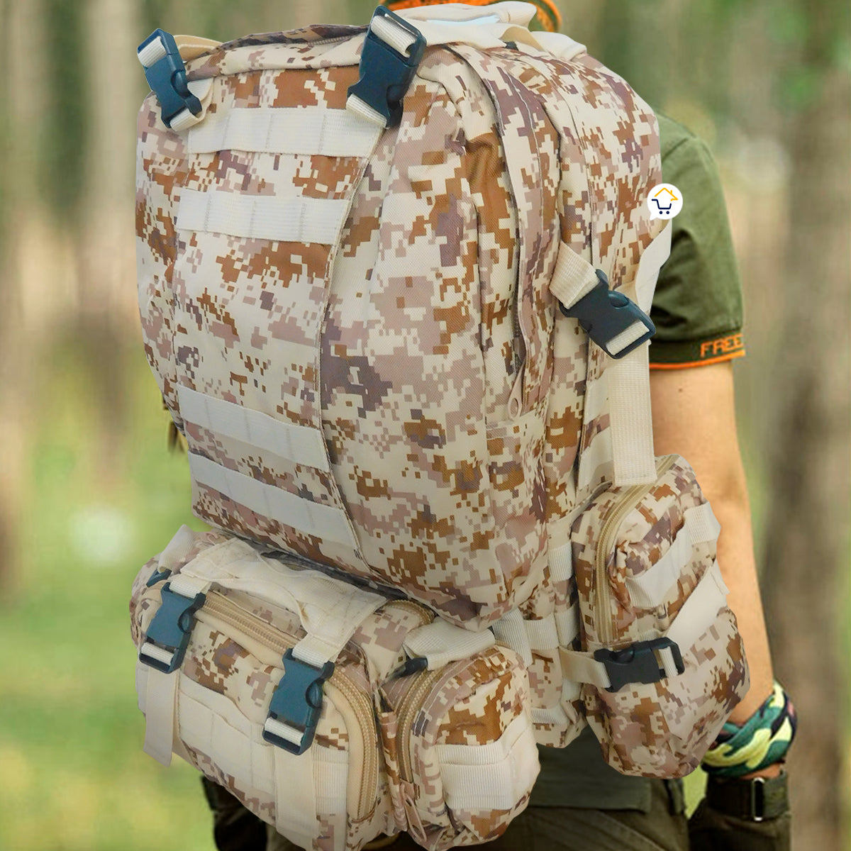 Morral Militar Grande 56 Litros Táctico Asalto Camping MM238