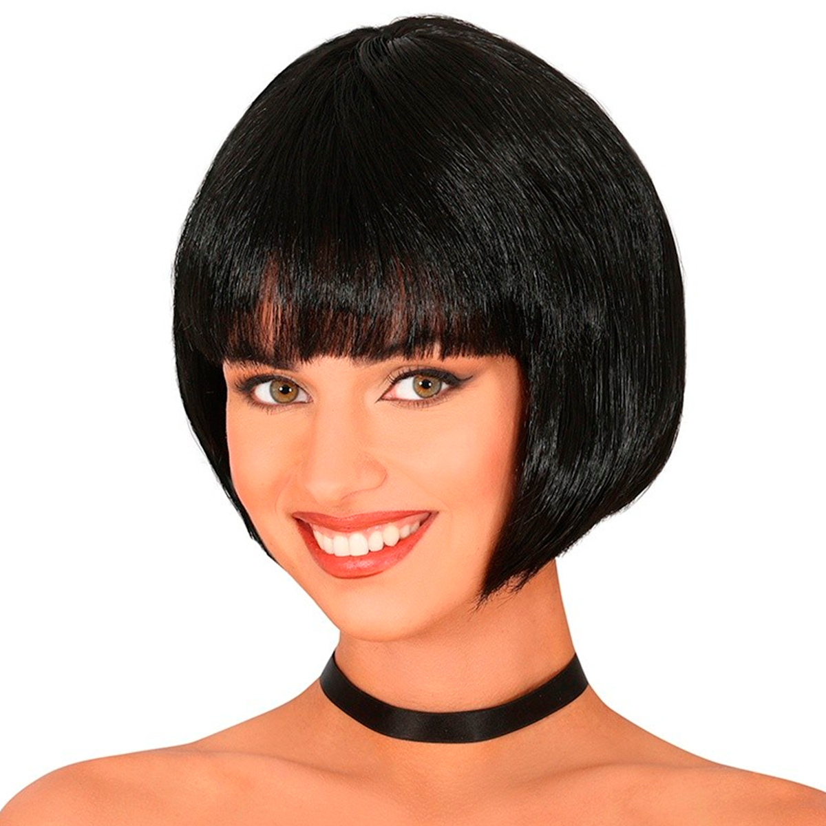 Peluca Corta Con Flequillo Fiesta Halloween Disfraces KL1027-40