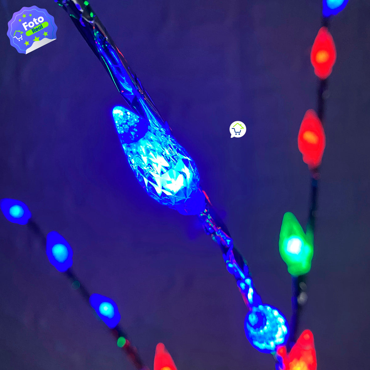 Árbol De Navidad Ramas LED Minimalista Chamizo Decoración Multicolor YG127M