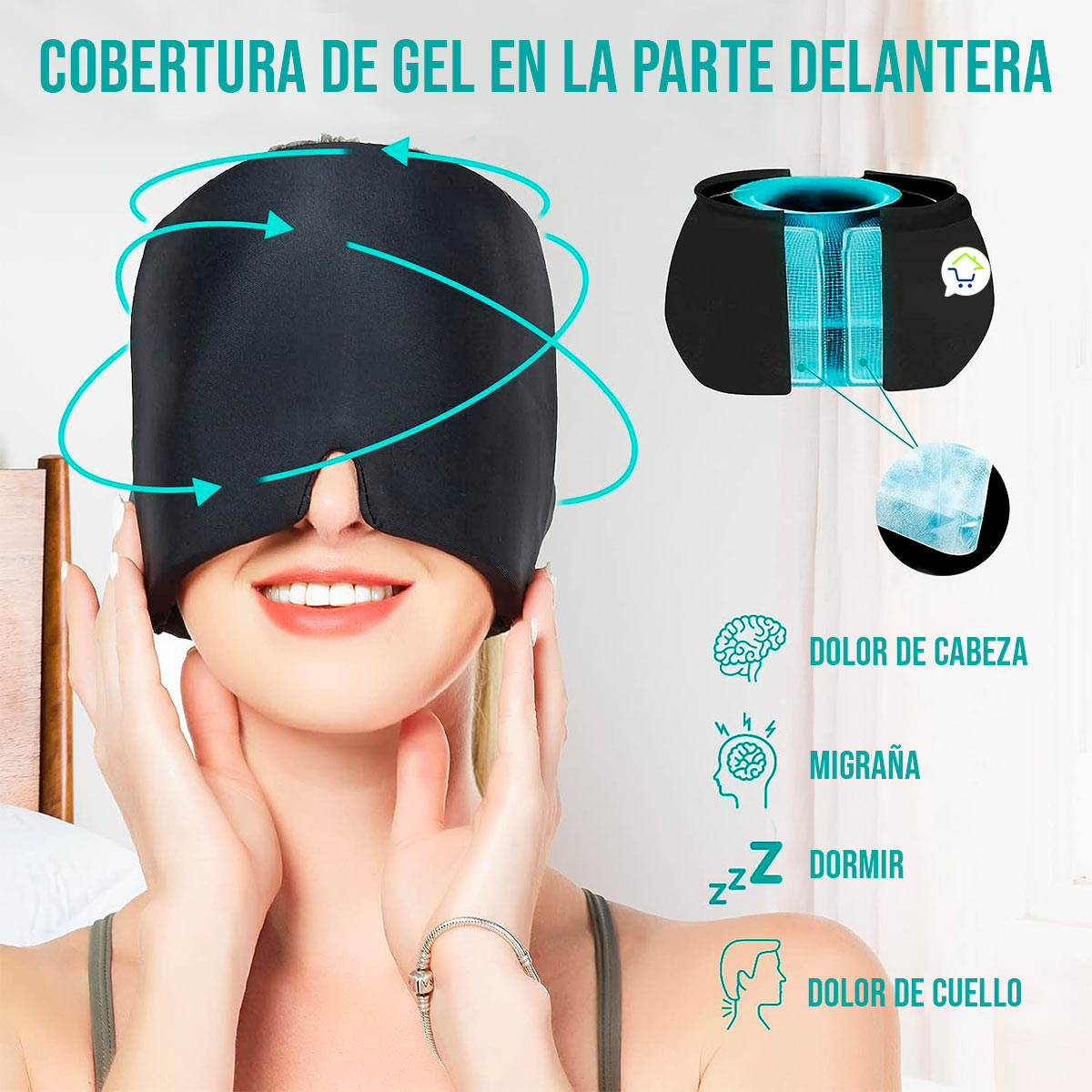 Gorro Frío Gel Para Migraña Dolores De Cabeza 586