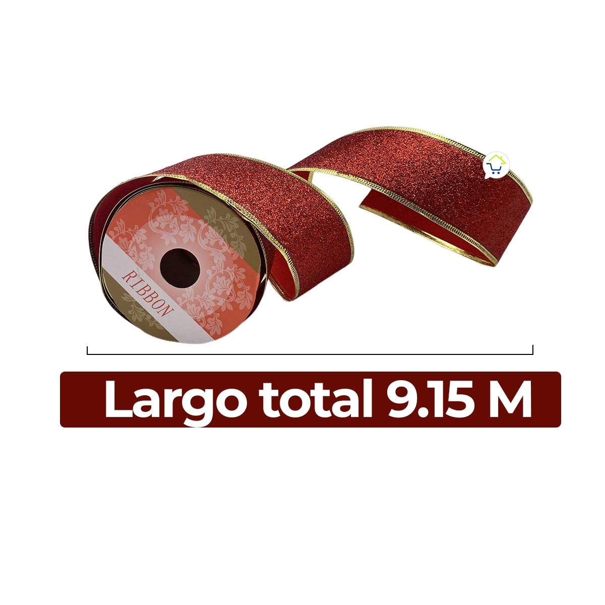Cintas Decorativa Navideña Glitter x5 Rollos 9.15M CH23-2