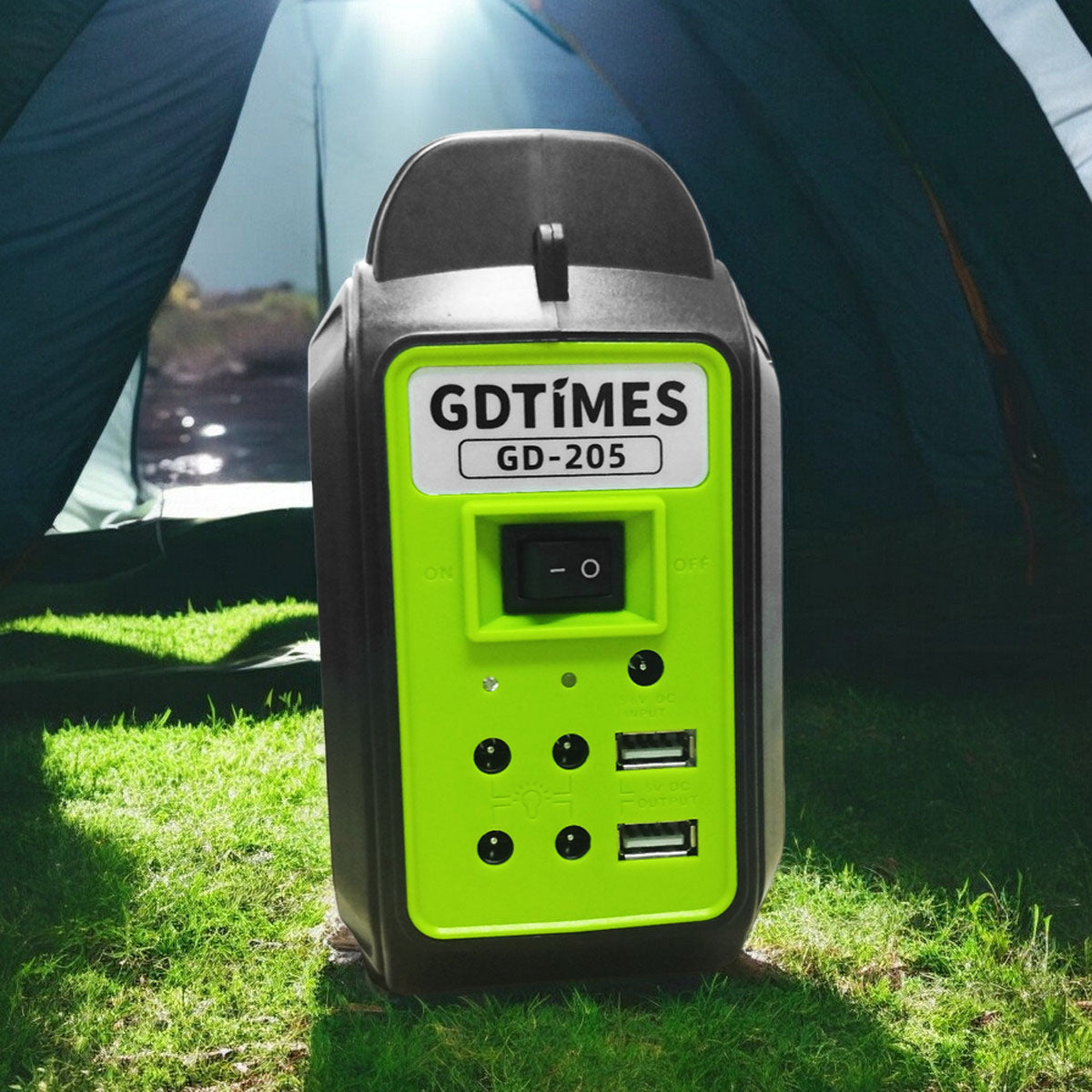 Kit Panel Solar Lámpara De Emergencia Bombillos Recargable Portátil Camping GD-205