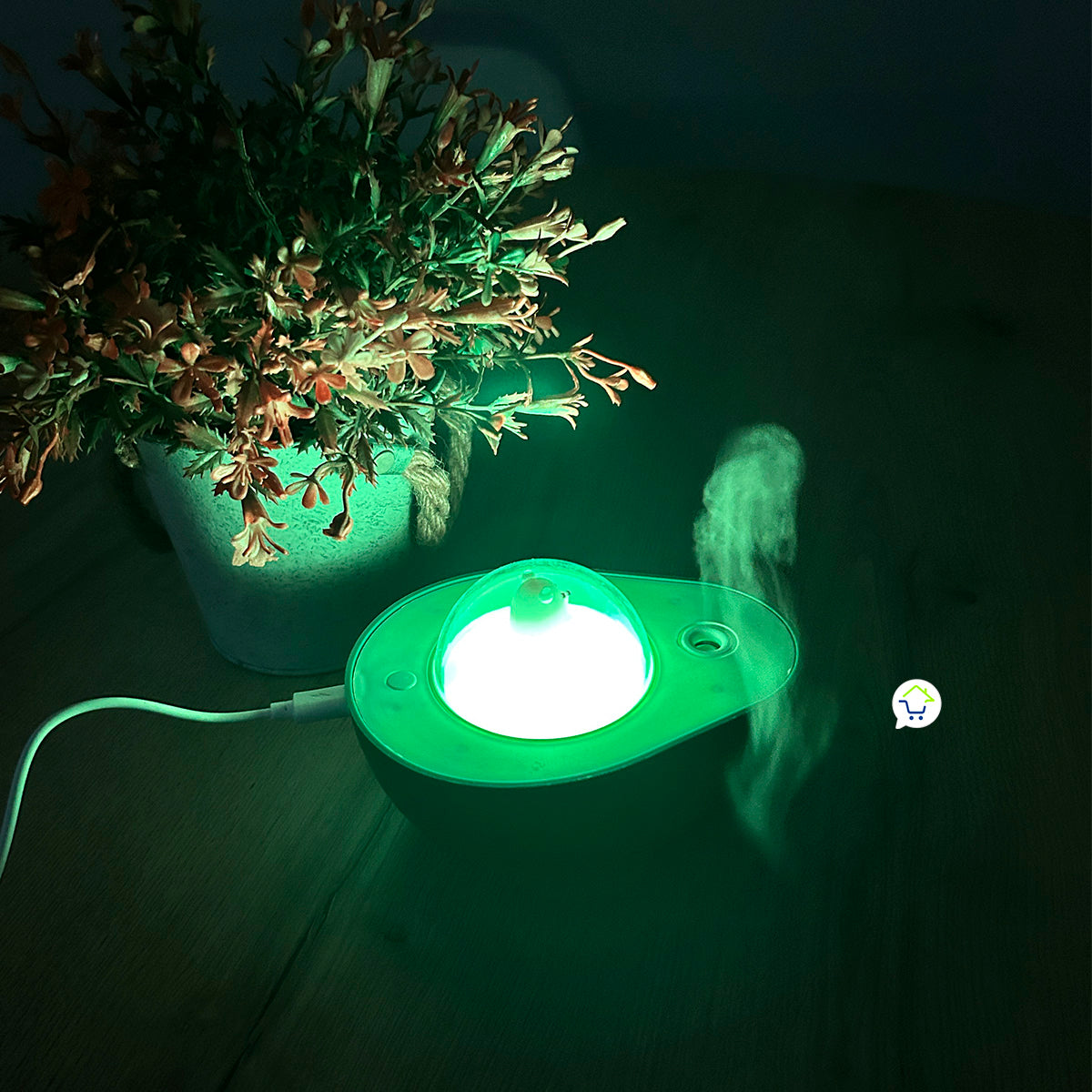 Humidificador De Aguacate Difusor De Aromas y Luces RGB PVT-SQ001