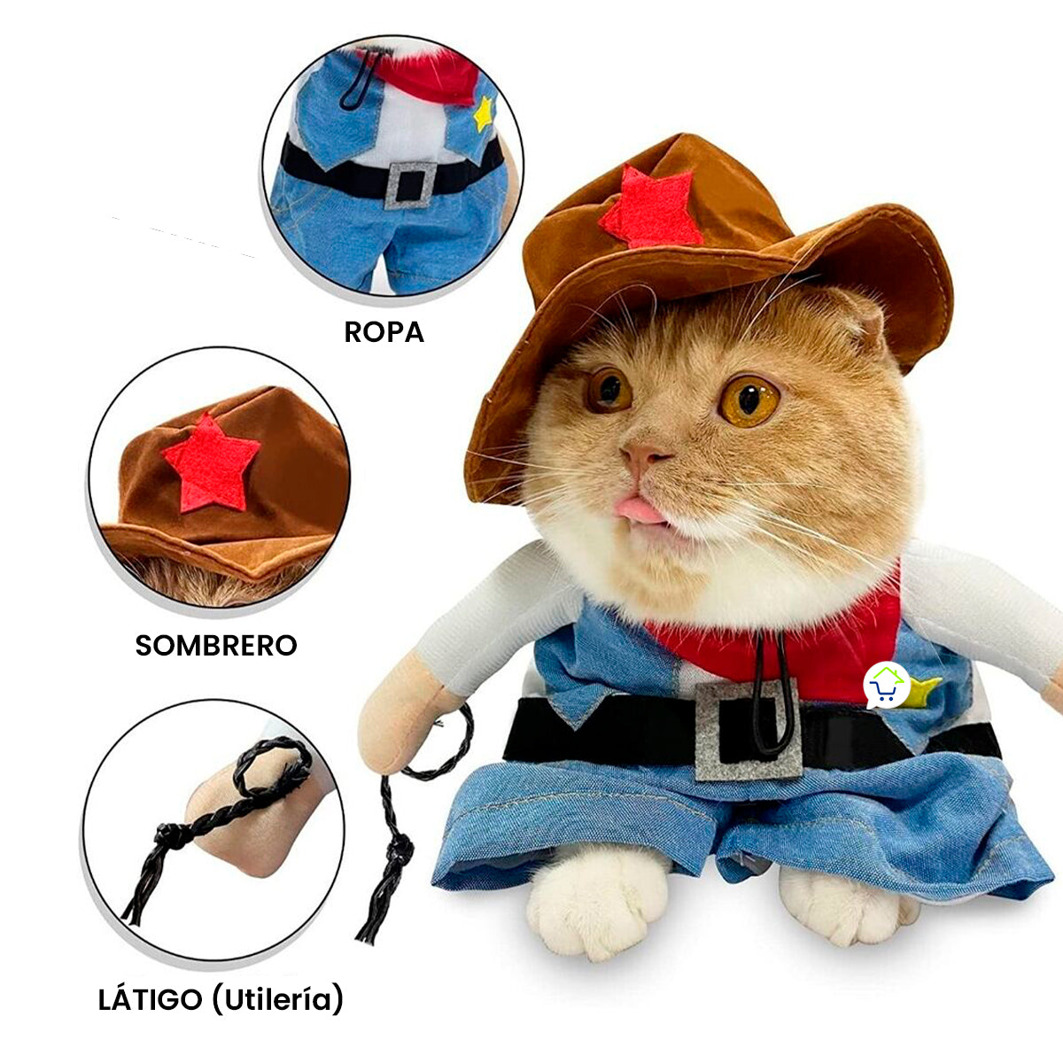 Disfraz De Vaquero Mascotas Perro Gato Halloween TV52