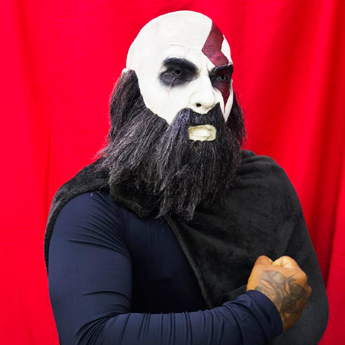 Máscara Kratos God of War Realista Cosplay Látex Gamer Halloween MA-132