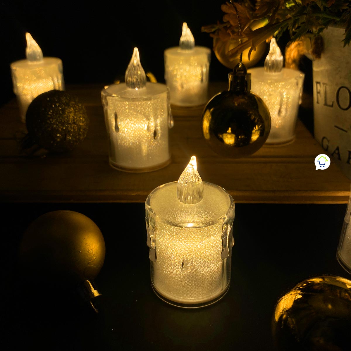 Velas Led X24 Efecto Cristal Decoración Hogar 🕯️ SLT20501