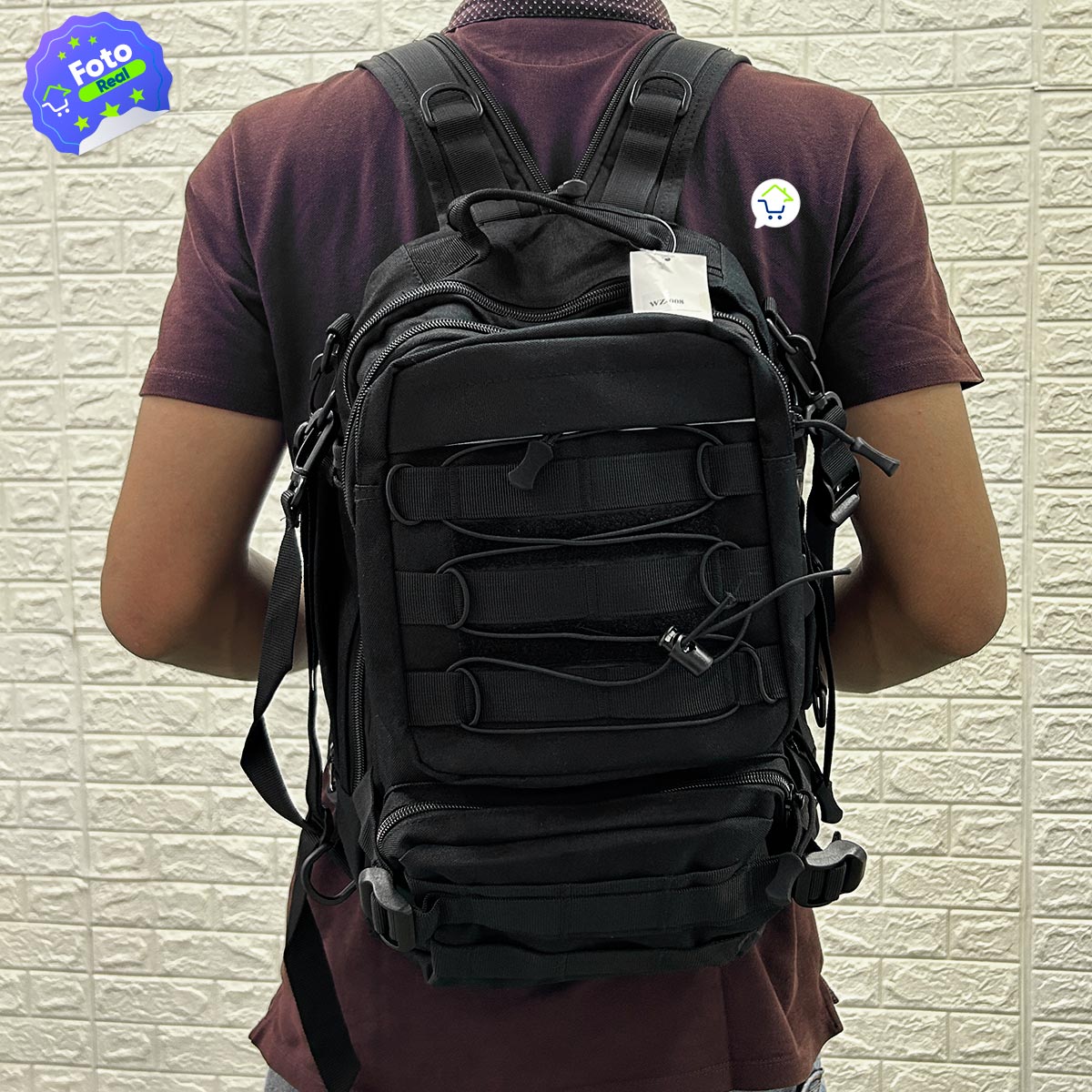 Morral Táctico Militar 2 En 1 Bolso Cruzado Pesca Manos Libres MRR21