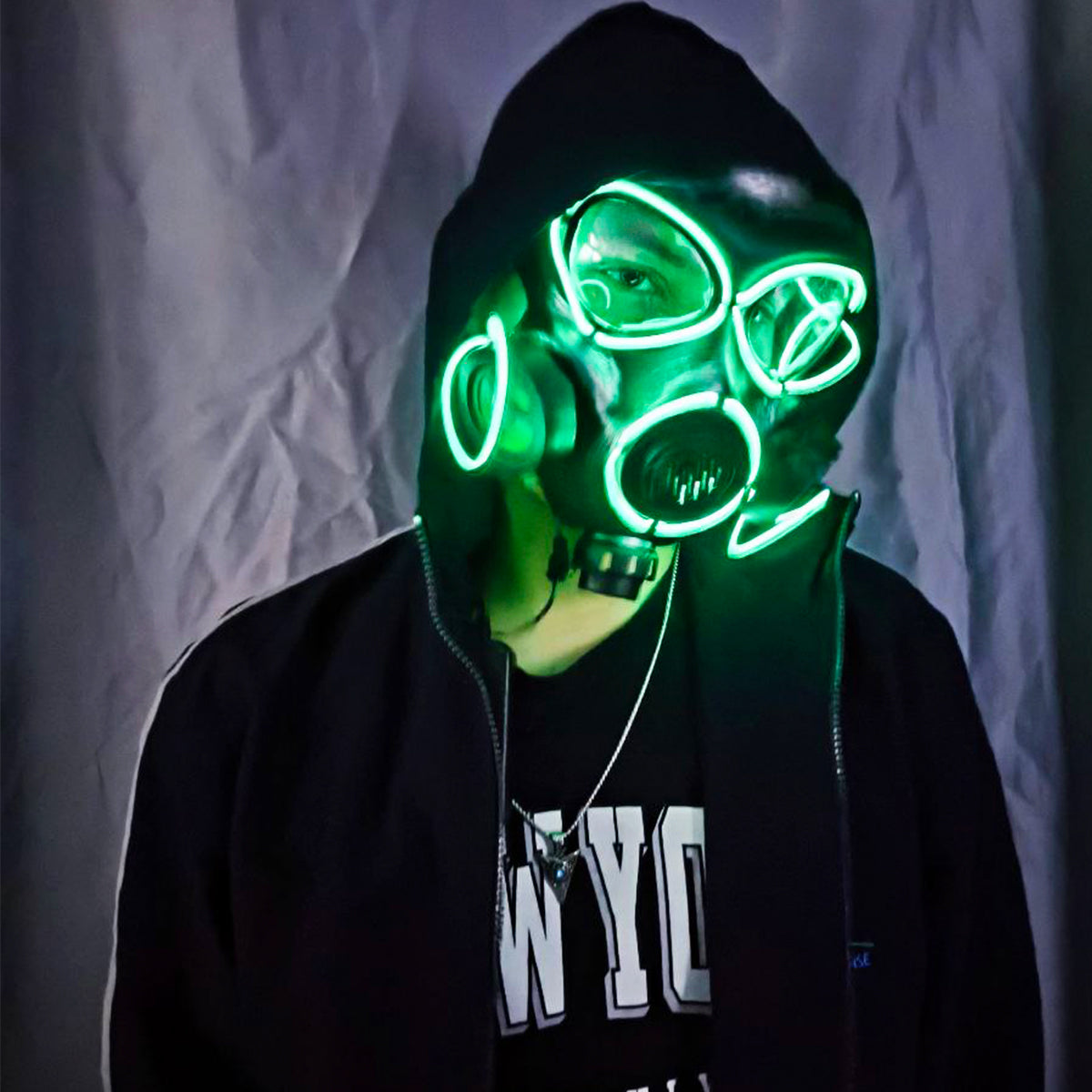 Máscara de Gas LED Futurista Disfraz Halloween OFL-1023