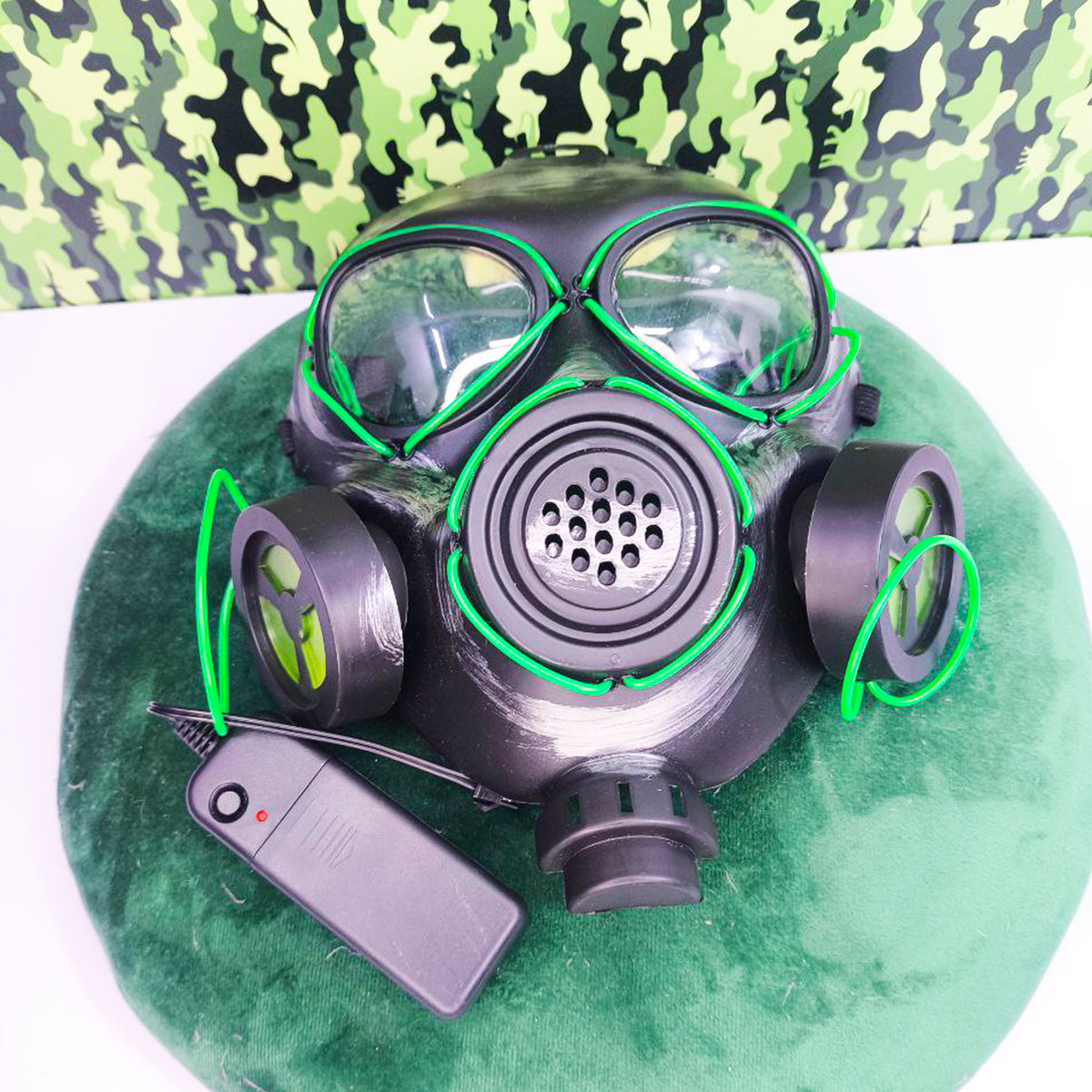 Máscara de Gas LED Futurista Disfraz Halloween OFL-1023