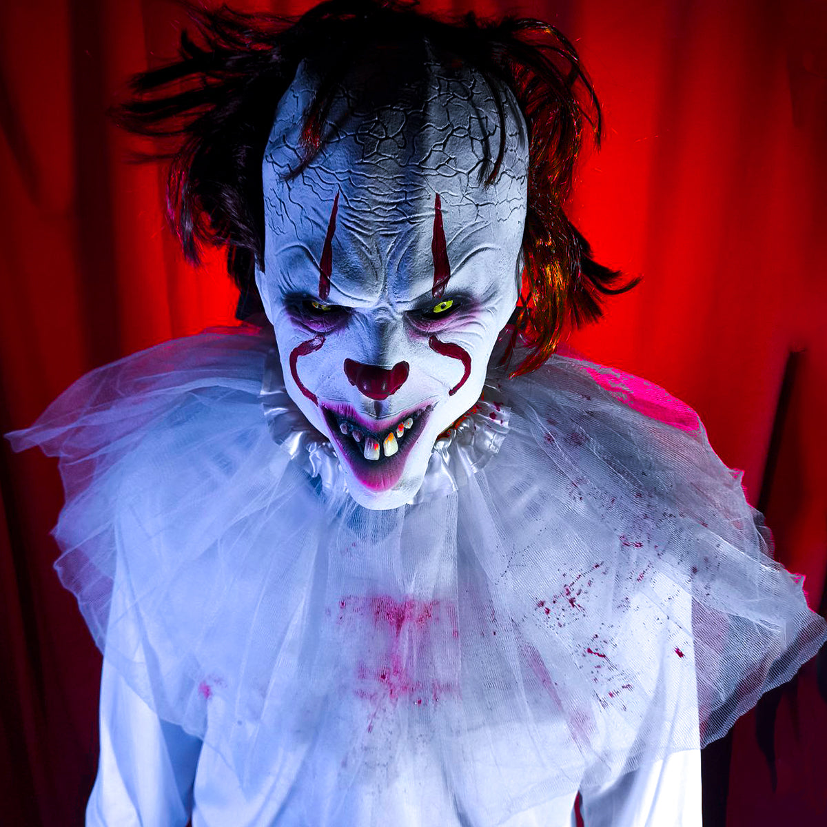 Máscara Pennywise IT Payaso Látex Terror Realista Halloween AT287-IT
