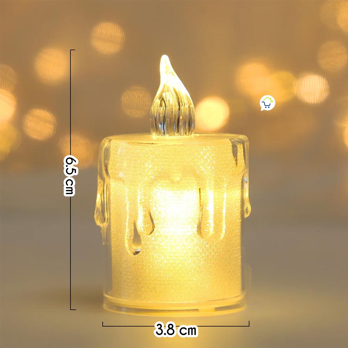 Velas Led X24 Efecto Cristal Decoración Hogar 🕯️ SLT20501