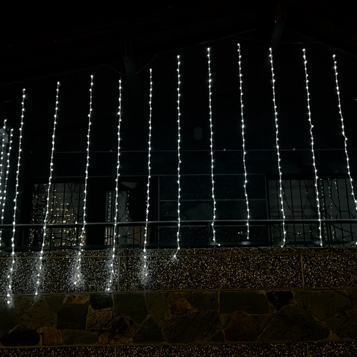 Luz Cascada 7x1.5 m Luces Navidad 288 LED Extensión Blanco SJ683-82