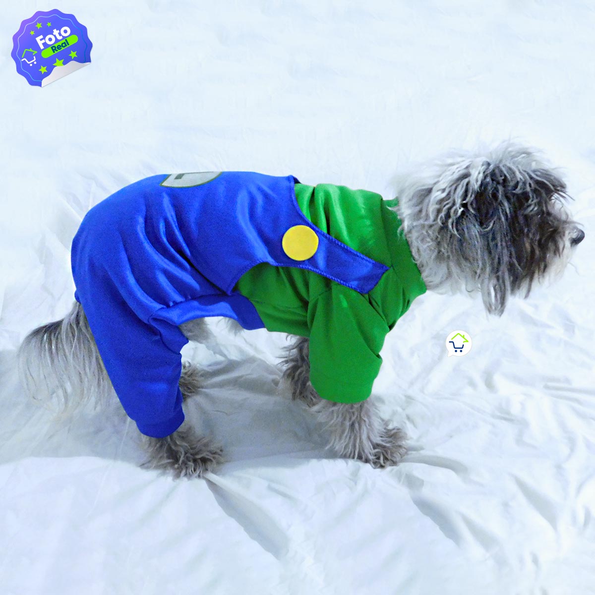 Disfraz Luigi Para Perro Gato Mascotas Halloween GD01LUIG