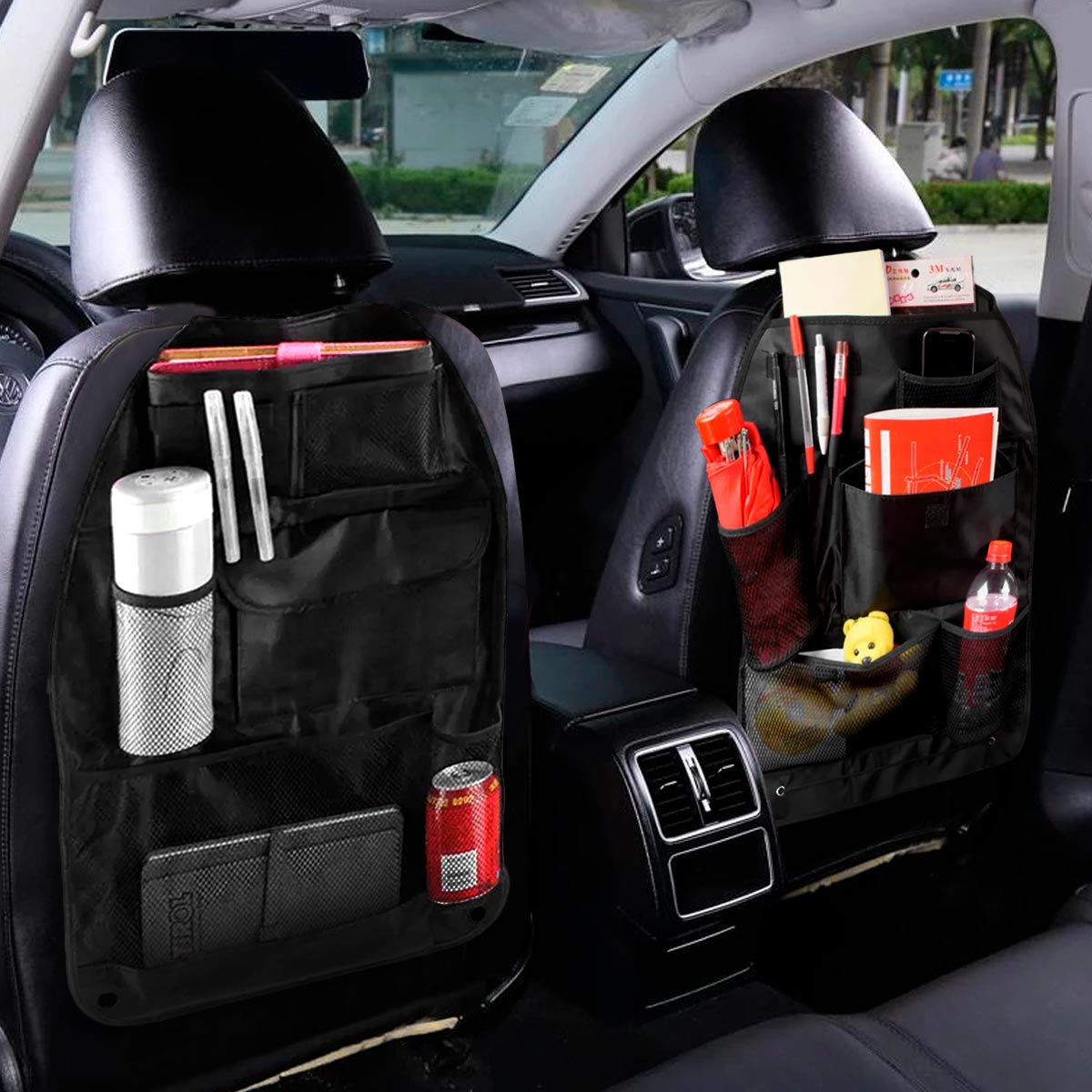 Organizador x2 Para Asiento Trasero Ahorra Espacio Carro Coche CENC-018