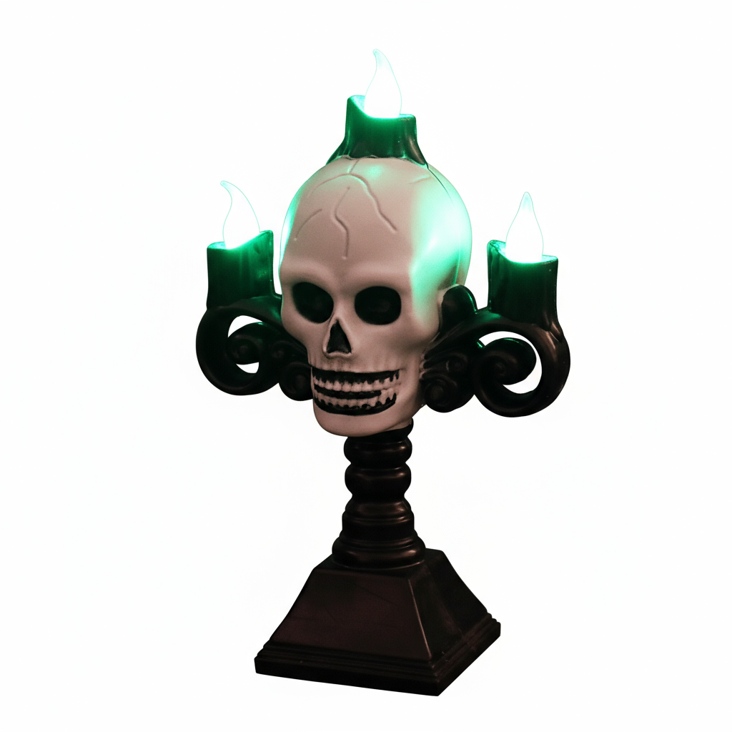 Candelabro Vela LED Calavera Halloween Decoración Terror AX936-7