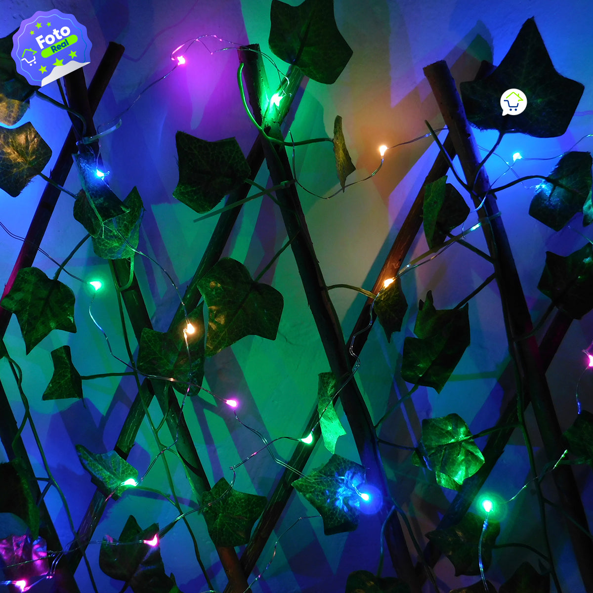 Luces Micro Led Pila Decoración Luz Navidad X 50 Luces Multicolor TX50B-C