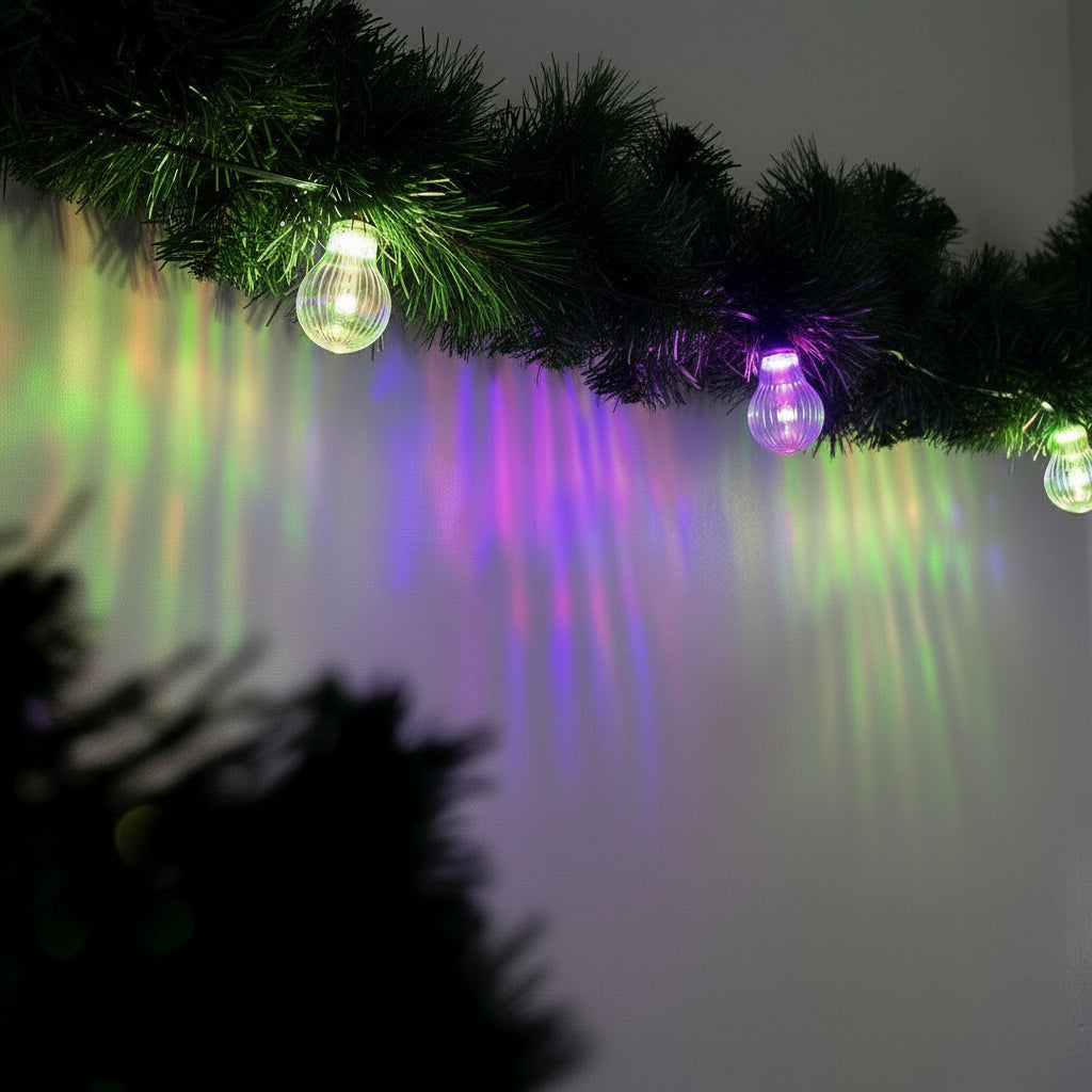 Extensión Bombillos 5 Metros X10 Luces Decoración Navidad Led Multicolor 1607