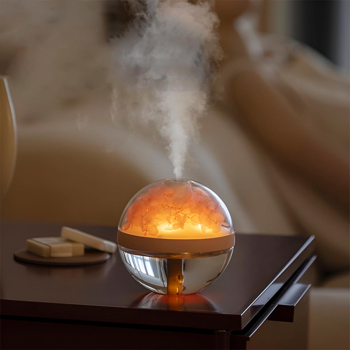 Humidificador Flores LED Ambientador Difusor Aromas Luminoso LLD-J225