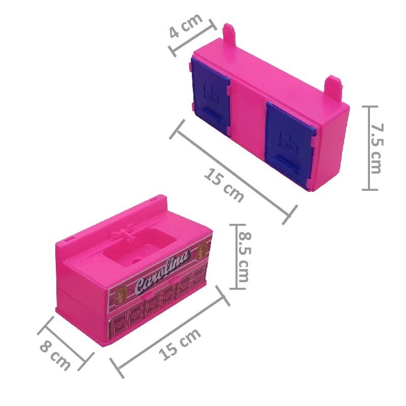 Casa De Muñecas Tipo Barbie Set Armable + Cocina Y Comedor Carolina 160-2