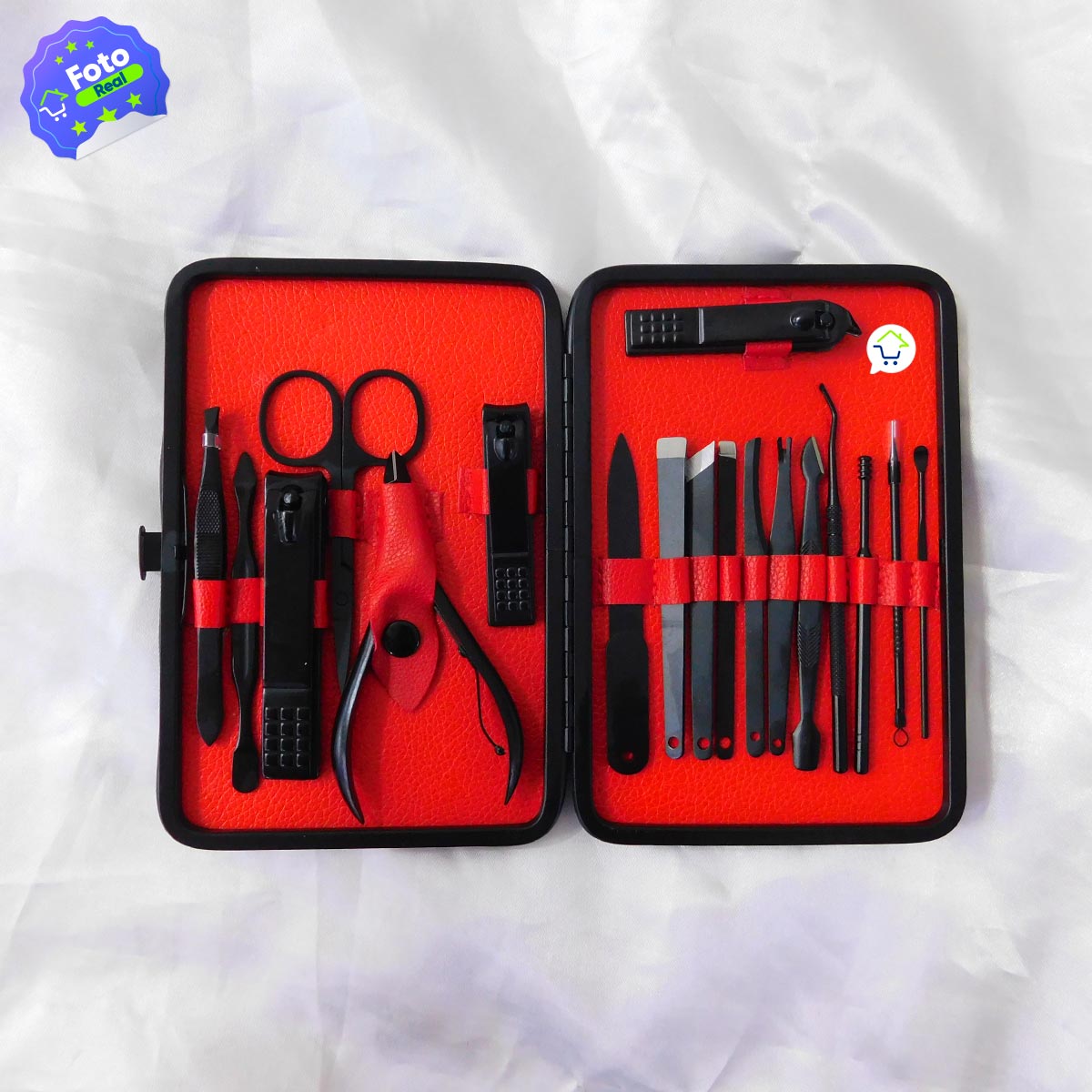 Set Manicure Pedicura 18 Piezas Cortaúñas Estuche Portátil JD018