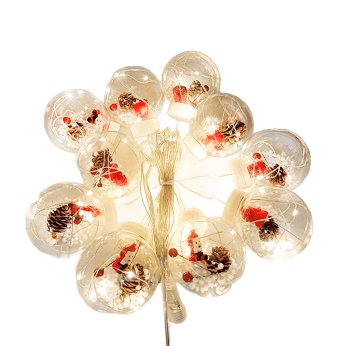 Cortina intercalada Bolas Mágicas 3 Metros 100 LED Luces Navideñas Esferas Decorativas AL-067