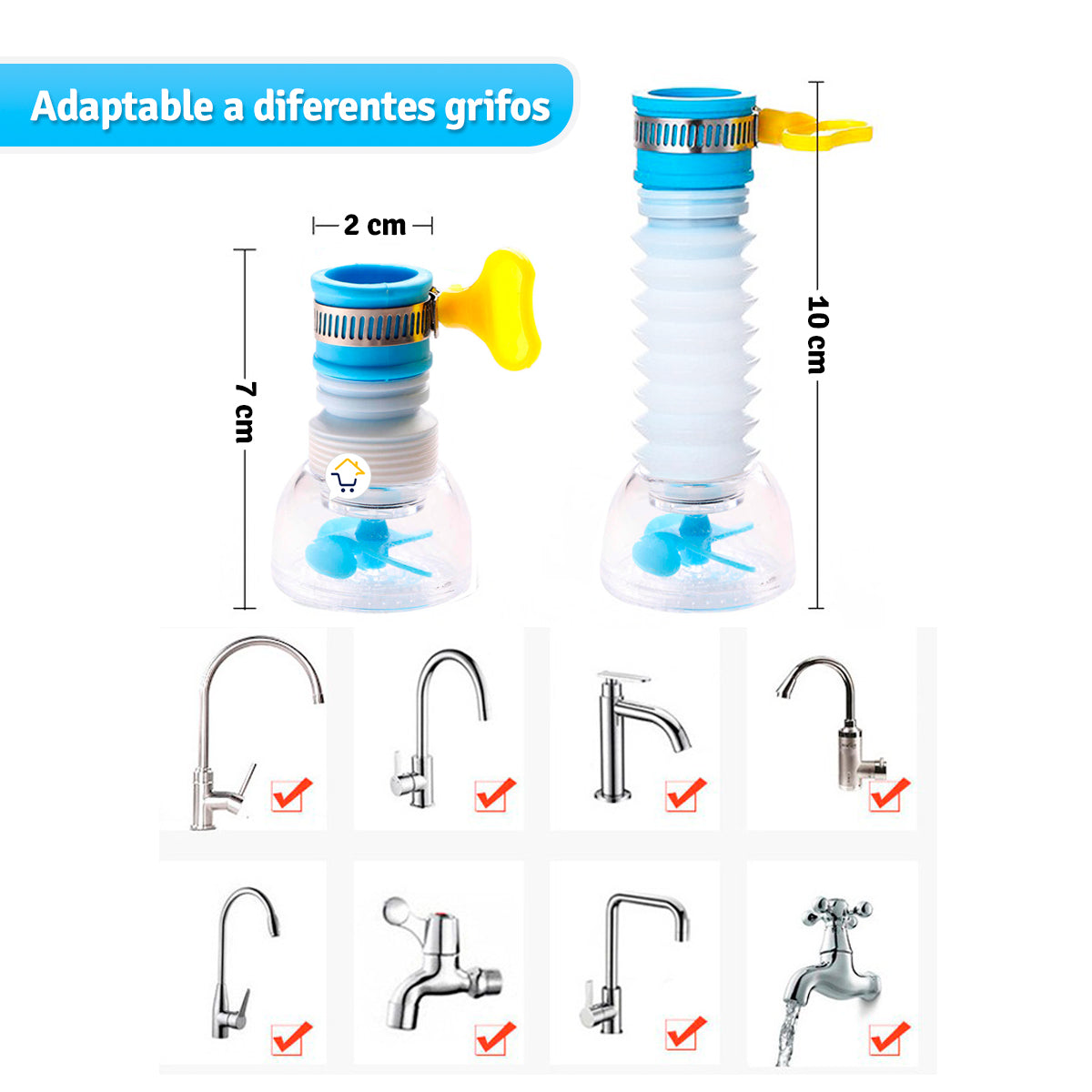 Ahorrador de Agua Flexible Grifo Regulador Llave Cocina YXQ2