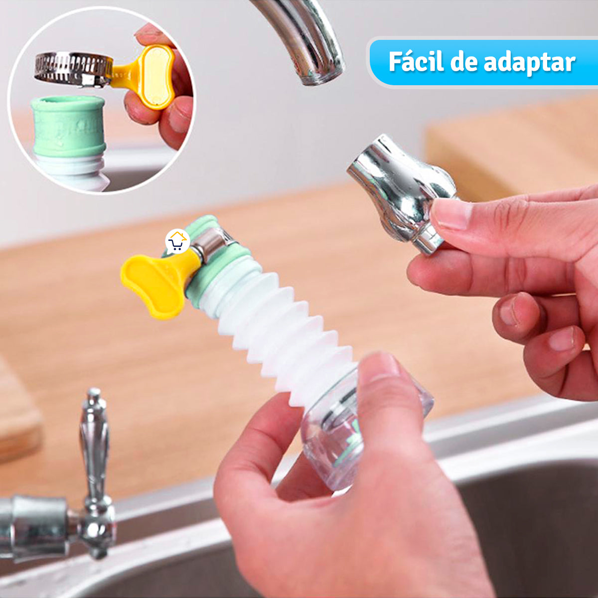 Ahorrador de Agua Flexible Grifo Regulador Llave Cocina YXQ2