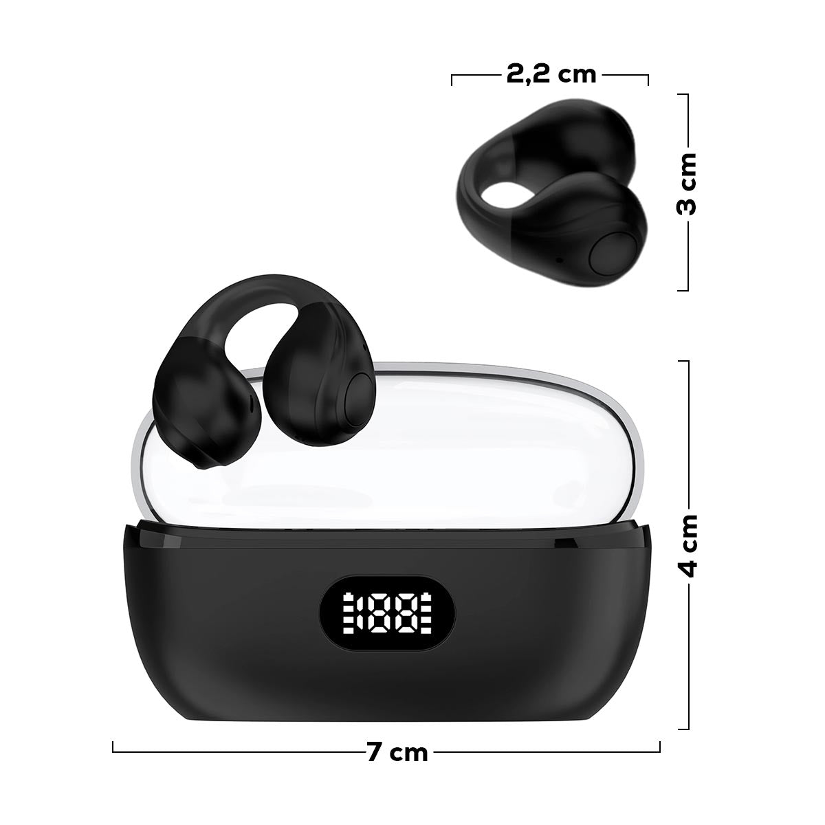 Audífonos Inalámbricos Clip-On Estuche De Carga F50