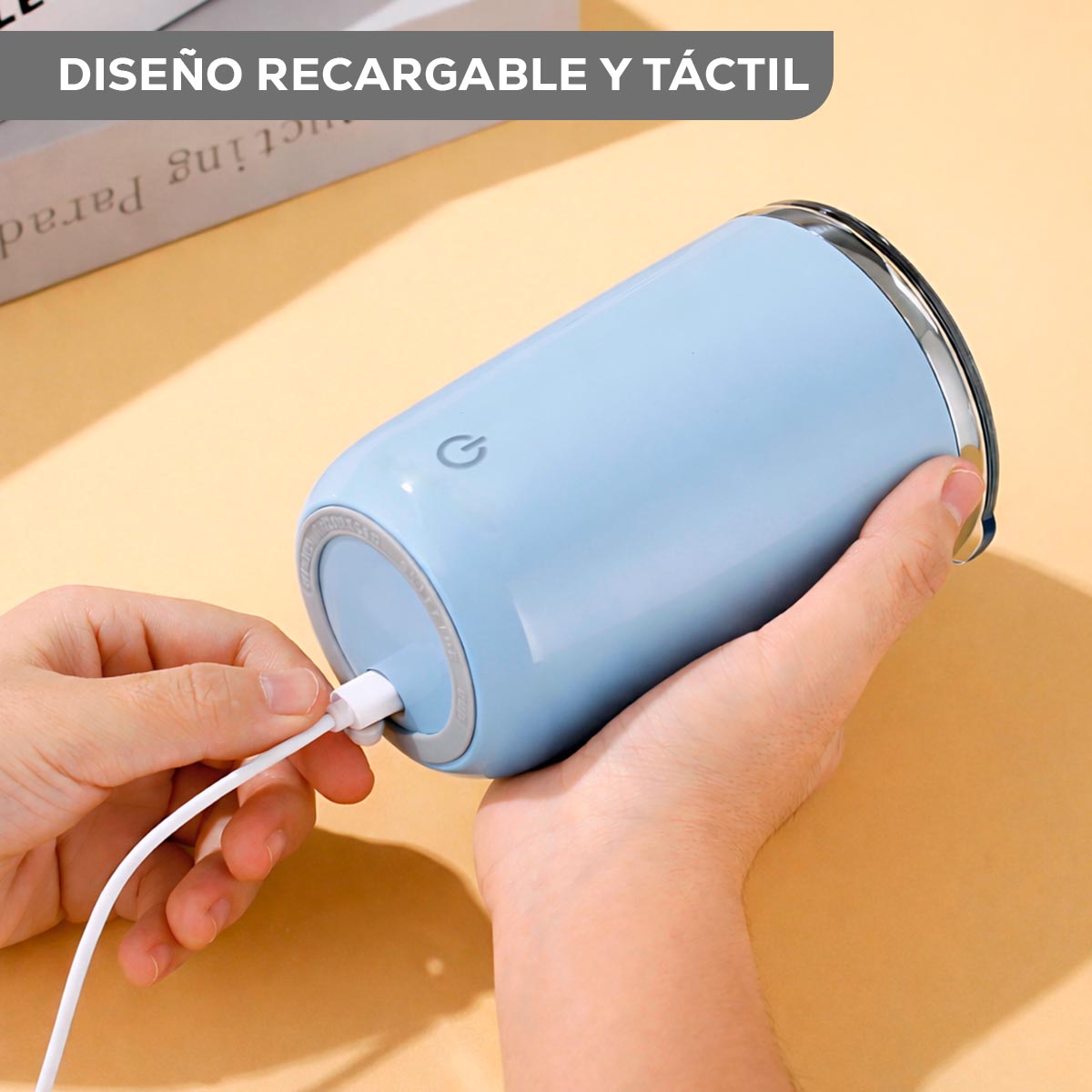 Taza Mezcladora Magnética Automática Recargable para Café y Chocolate MD-19