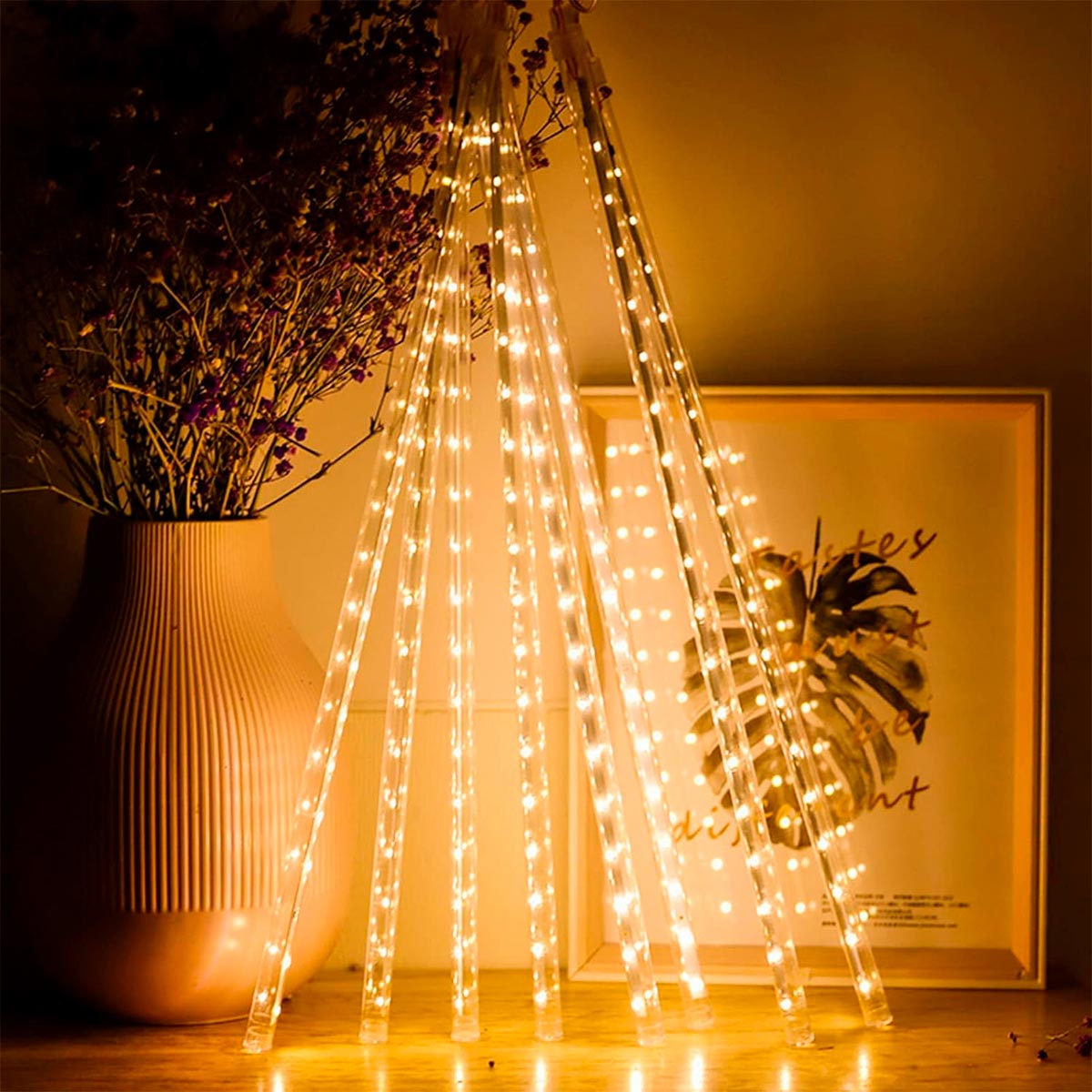 Luces Led Lagrima 2.3 M Meteoro 50 cm Decoración Navidad ZE012