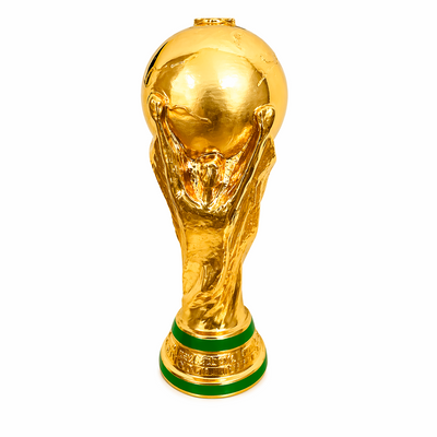 Alcancía Trofeo Copa del Mundo Dorada Grande Decoración Fútbol FTAL01