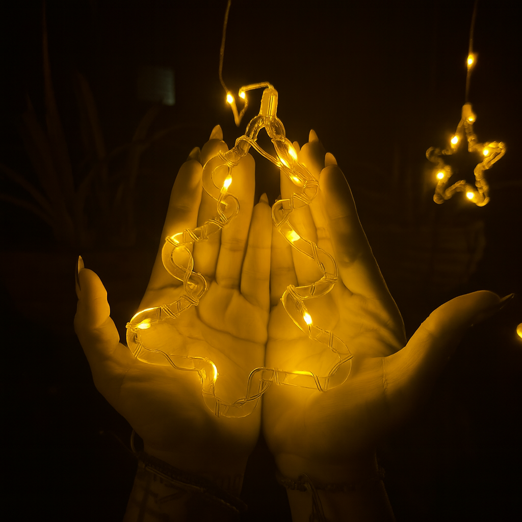 Cortina Intercalada de Arboles y Estrellas 3 M 130 LEDS Decoración Navidad 173