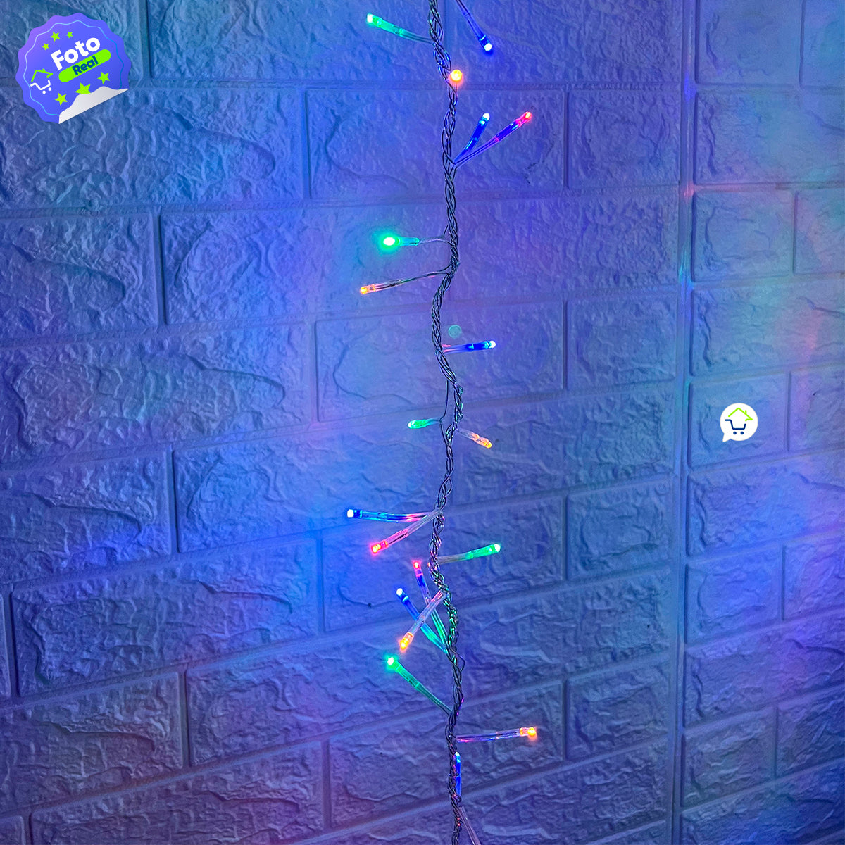 Cortina Luz LED 3.70 x 1.90 M Extensión 800 LED Navidad 2050