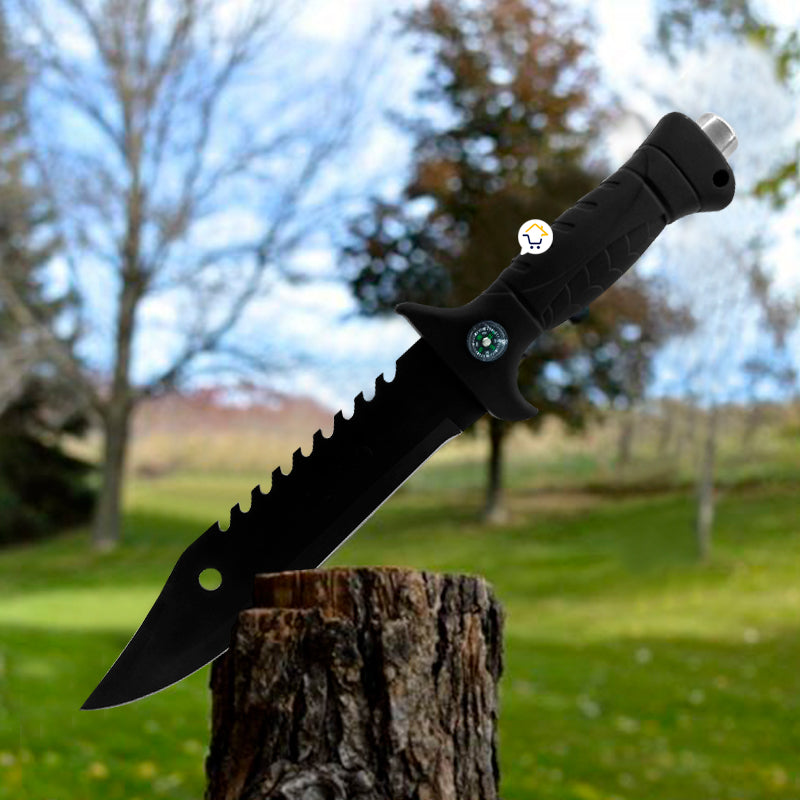 Cuchillo Táctico Camping Supervivencia Pesca + Estuche Rambo