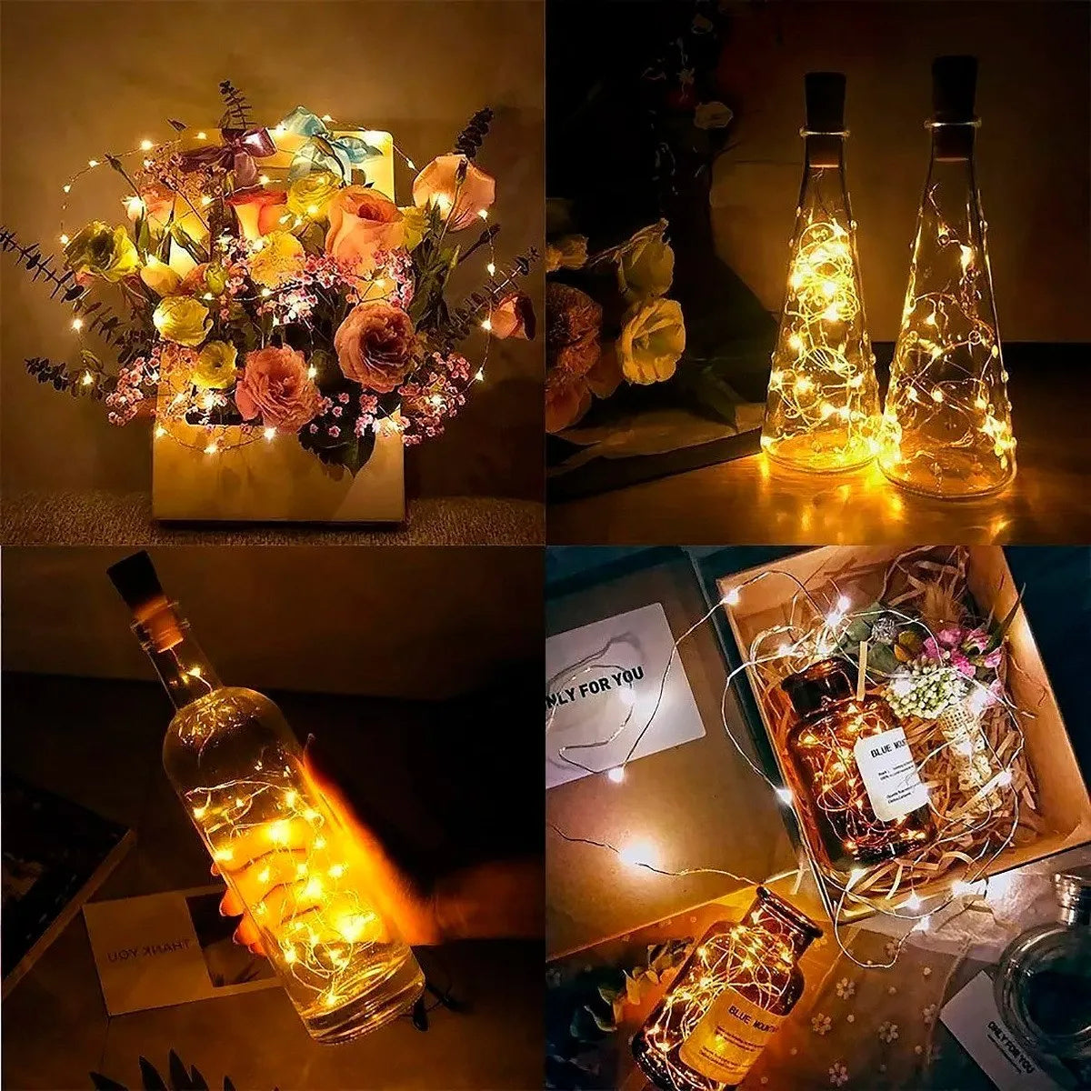 Luz Micro LED Tipo Corcho 3 Metros Decoración Hogar Eventos E30L-DC/C