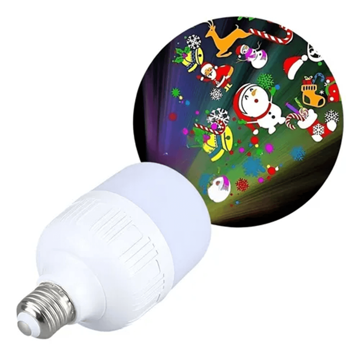 Bombillo Proyector Navideño LED Multicolor Figuras Festivas Fiestas Navidad 25HX-1