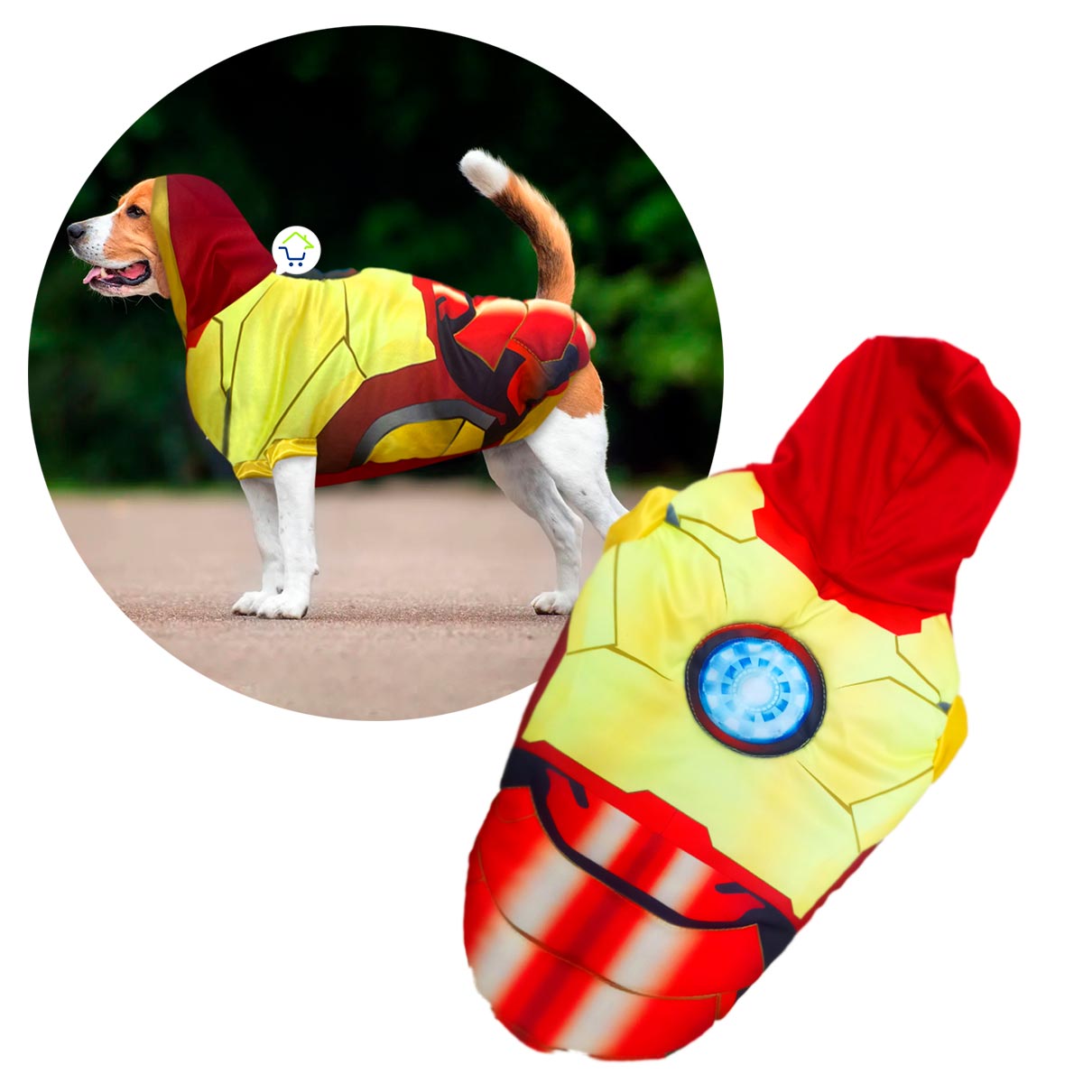 Disfraz Para Mascotas De Superhéroe Robot Para Perro Gato Halloween GD01IRONMAN