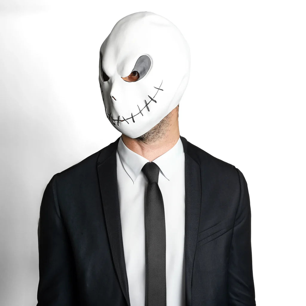 Máscara Jack Skellington Halloween Látex Pesadilla Antes de Navidad MA-133