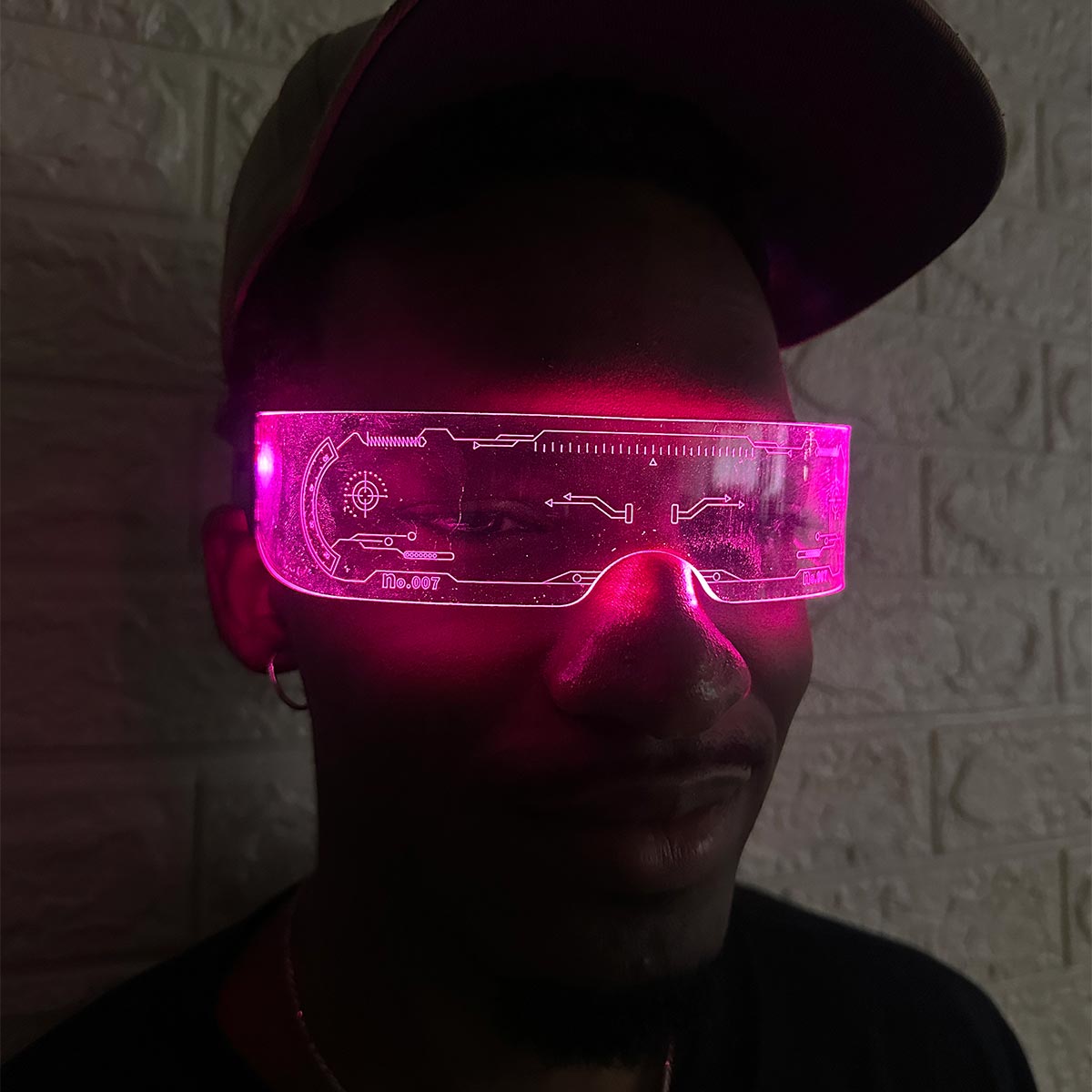 Gafas LED Luminosas Futuristas Luz de 7 Colores Para Fiesta OF-1455