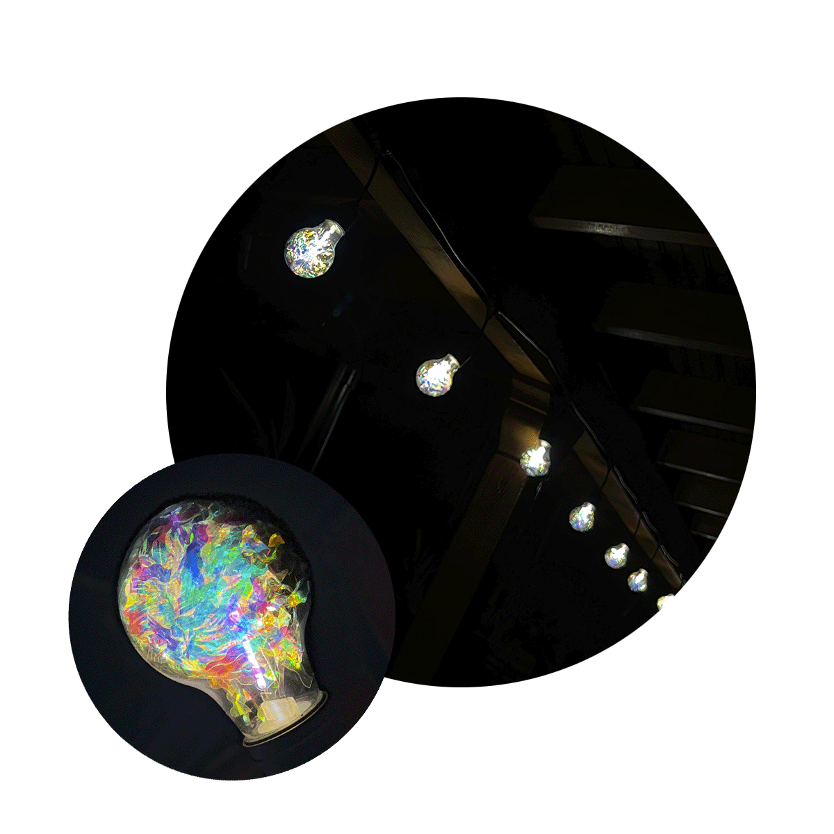 Guirnalda LED x10 Bombillos Confeti 5 m Vintage Extensión Luces Navidad S3995